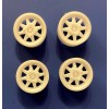 Wheels – 13" 8 spoke ( 4 pcs - 3D print ) for Škoda 130L / 130LR 1/18